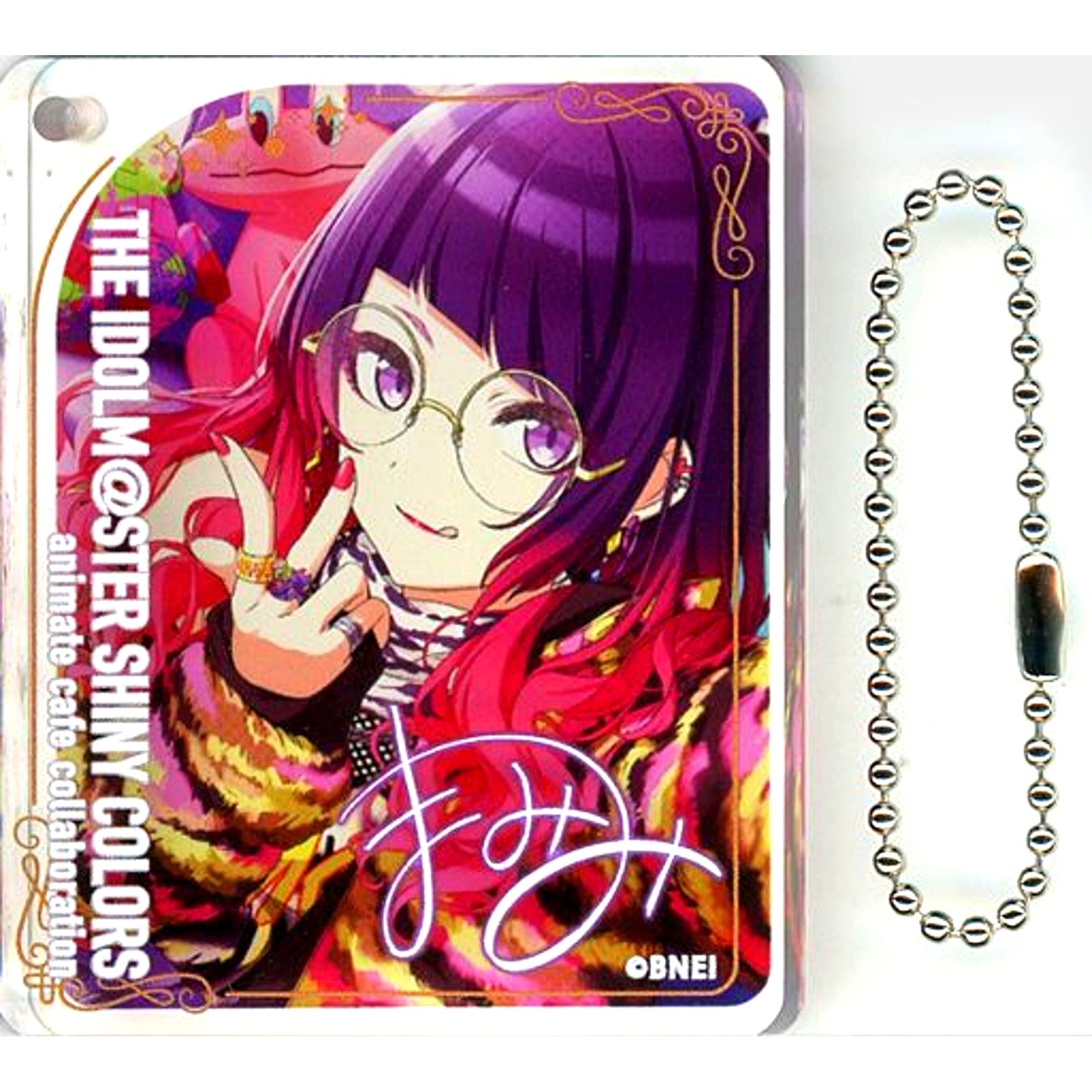 Mamimi Tanaka The Idolmaster Shiny Colors CoLotta Trading Acrylic Plate Keychain Vol.3 Group 2 4th Anniv Fruit Parlor by Animate Cafe [USED]