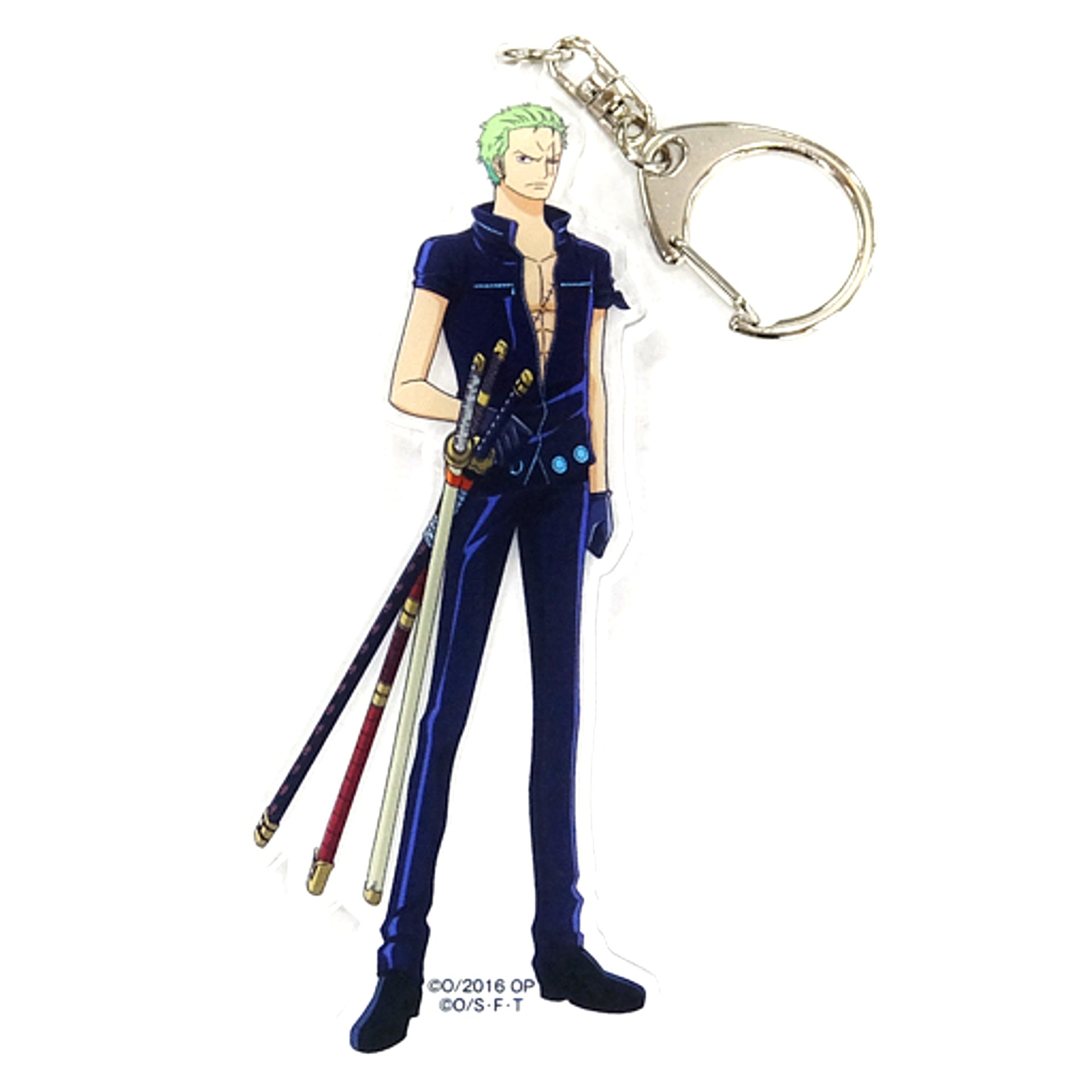 Roronoa Zoro Battle Acrylic Keychain One Piece FILM GOLD [USED]