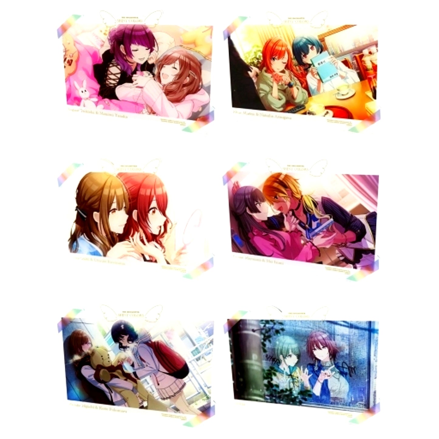 Set of 6 The Idolmaster Shiny Colors Acrylic Board Vol. 2 [USED]