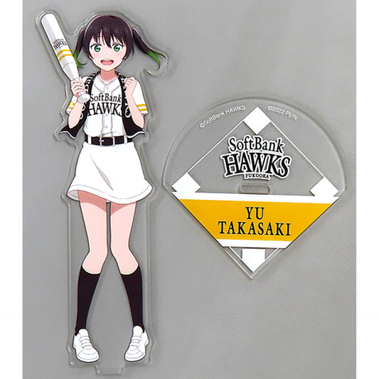 Yu Takasaki Acrylic Stand Love Live! Nijigasaki High School Idol Club x Fukuoka SoftBank Hawks [USED]