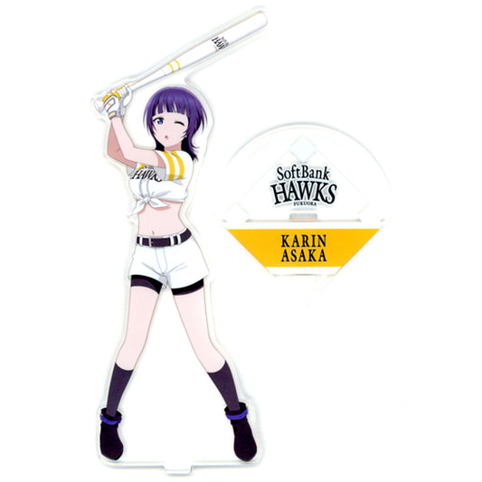 Karin Asaka Acrylic Stand Love Live! Nijigasaki High School Idol Club x Fukuoka SoftBank Hawks [USED]