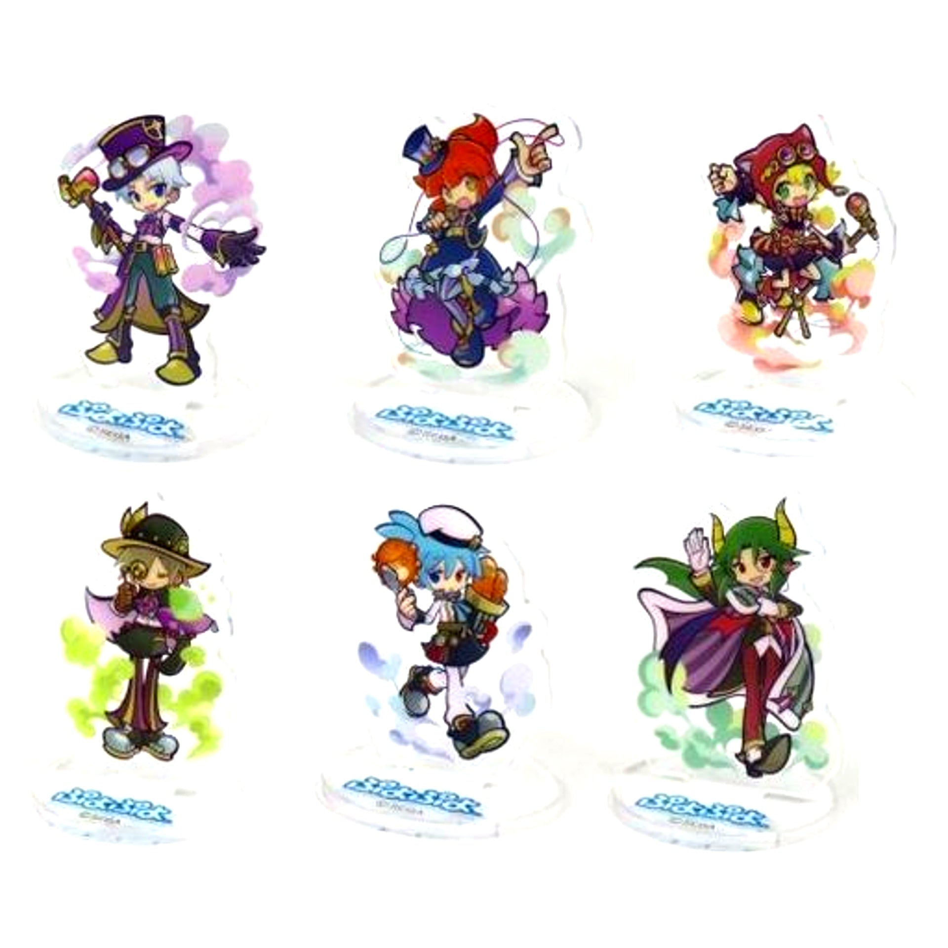 Set of 6 Puyo Puyo Steam City Series Acrylic Stand [USED]