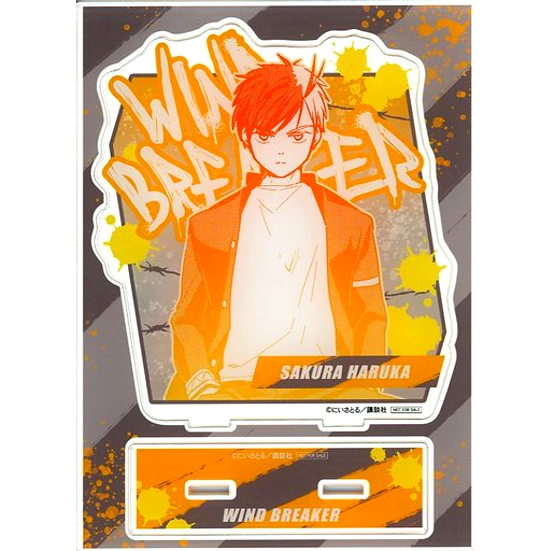 Haruka Sakura Wind Breaker Lucky Button Box Winning Prize Big Acrylic Stand [USED]