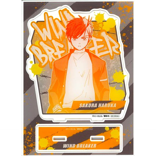Haruka Sakura Wind Breaker Lucky Button Box Winning Prize Big Acrylic Stand [USED]