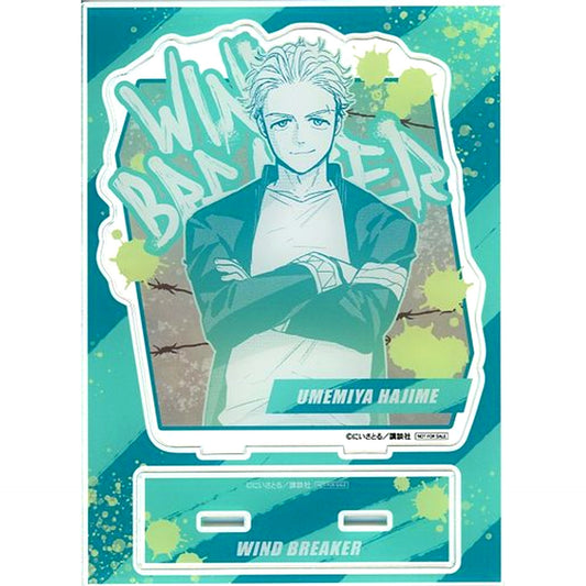 Hajime Umemiya Winning Prize WIND BREAKER Lucky Button BOX Big Acrylic Stand [USED]