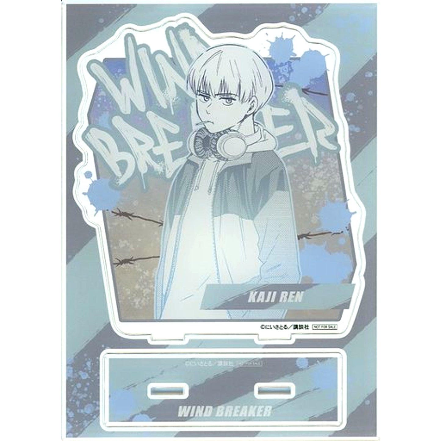 Ren Kaji Winning Prize WIND BREAKER Lucky Button BOX Big Acrylic Stand [USED]