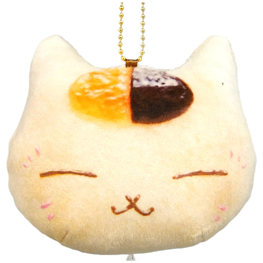 Nyanko-sensei Face Natsume's Book of Friends Ichiban Kuji Nyanko-sensei to Yakitate no Pan Bread-Shaped Mascot Plush Toy Prize D Mascot [USED]