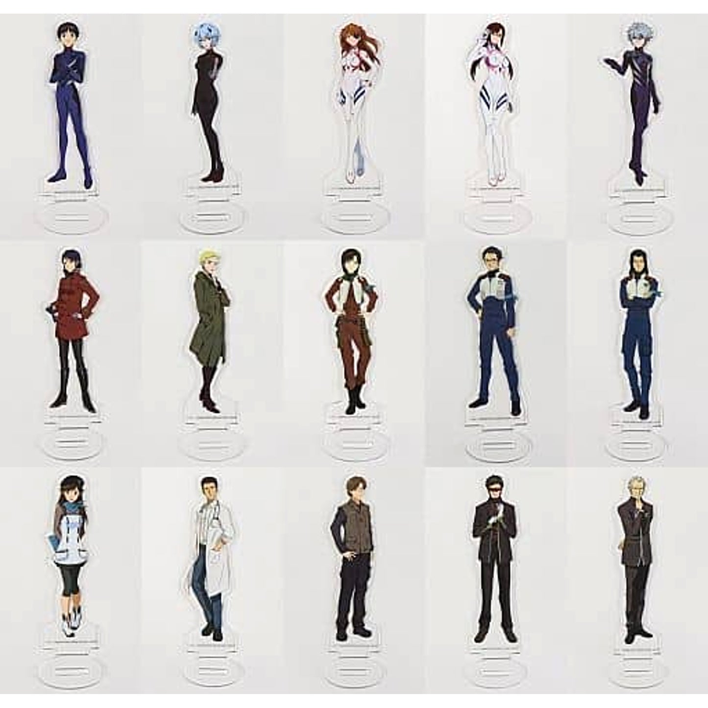 Evangelion Shinji Ikari & Others All 15 Types Set Ichiban Kuji Unit-01 Bousoul! Acrylic Stand Prize E [USED]