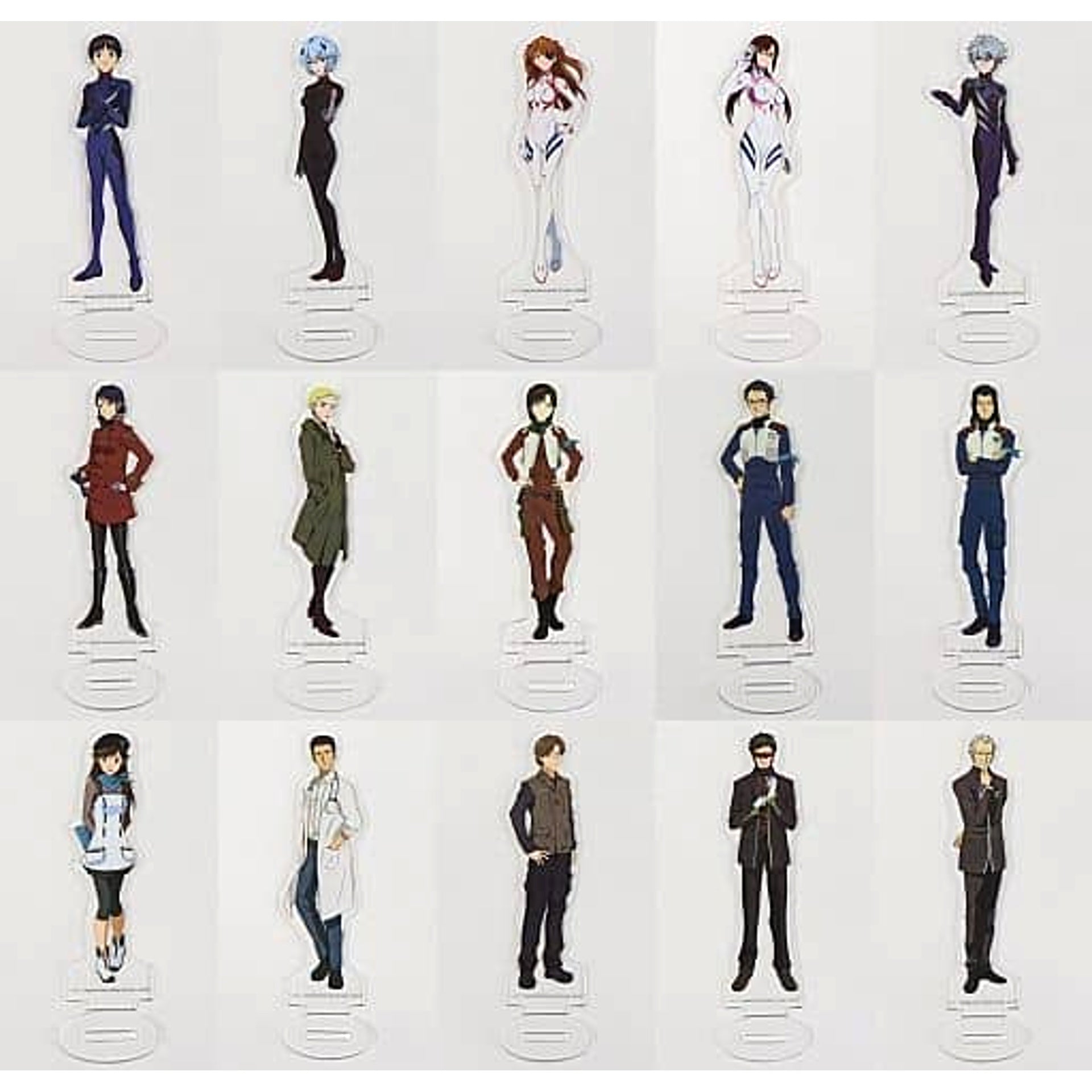 Evangelion Shinji Ikari & Others All 15 Types Set Ichiban Kuji Unit-01 Bousoul! Acrylic Stand Prize E [USED]