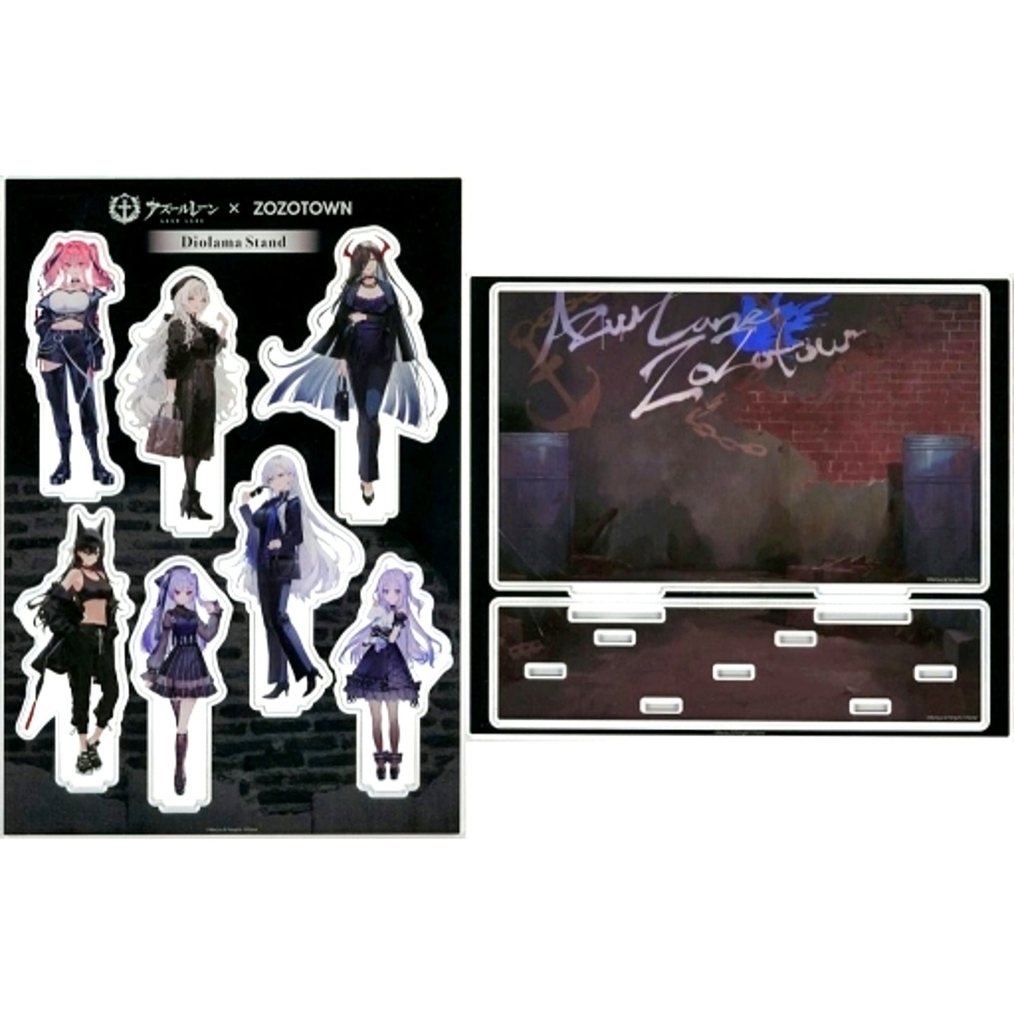 All Characters Azur Lane x ZOZOTOWN BLACK COLLECTION by ZOZOTOWN Acrylic Diorama Set [USED]