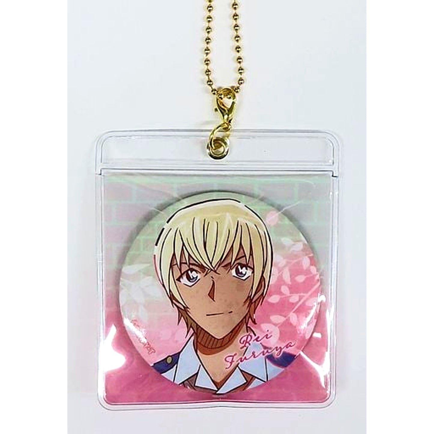Rei Furuya Detective Conan Case Keychain with Button [USED]