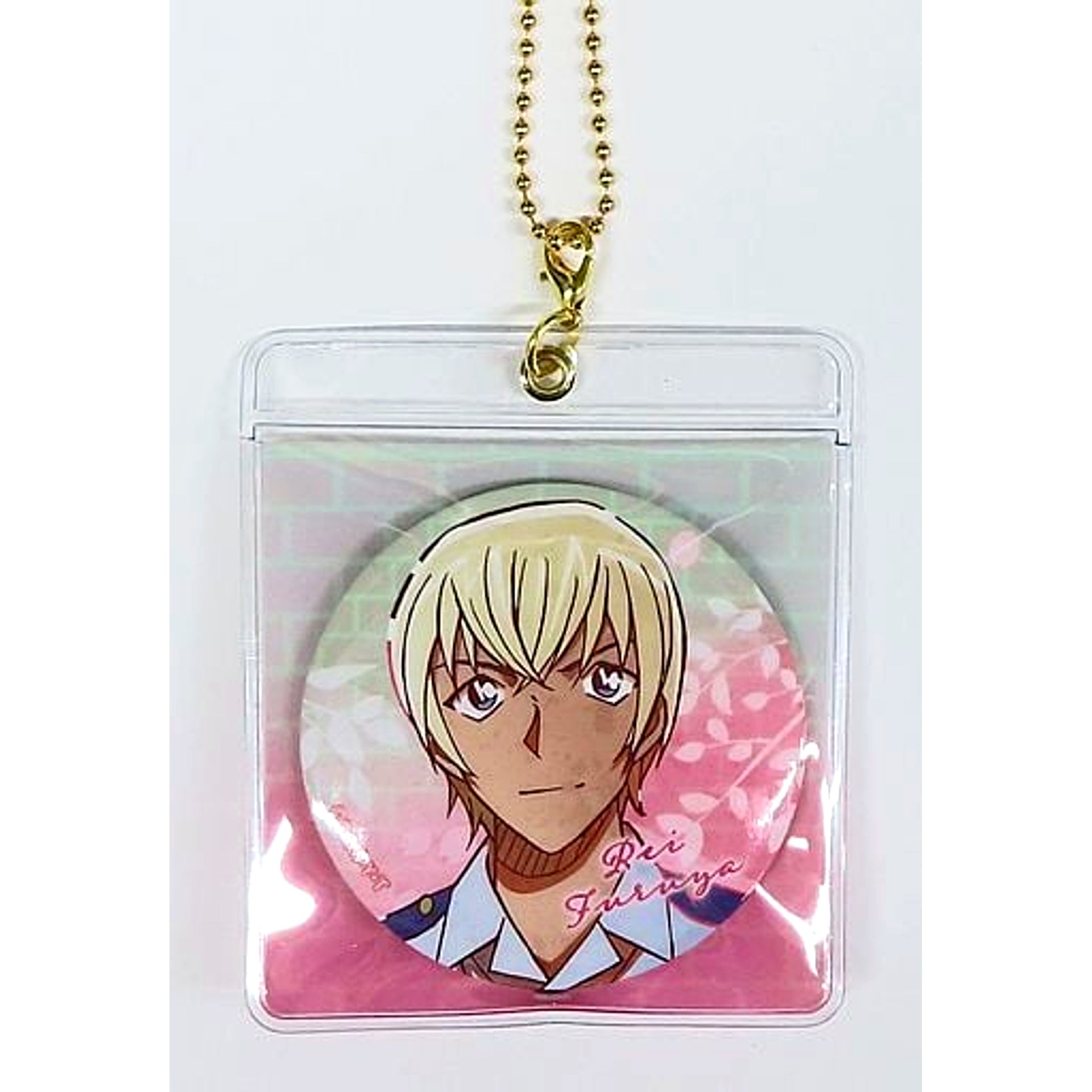 Rei Furuya Detective Conan Case Keychain with Button [USED]