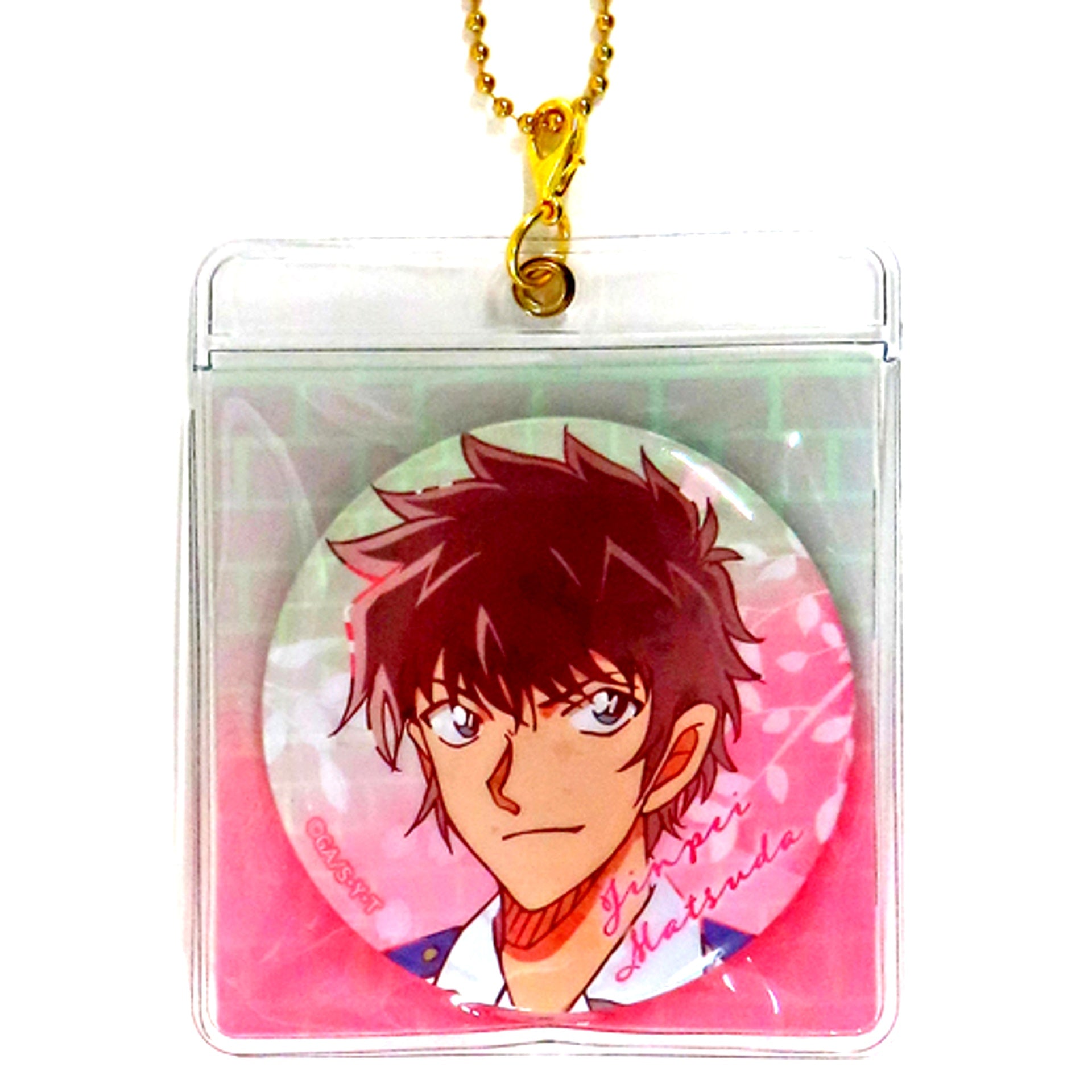 Jinpei Matsuda Detective Conan Case Keychain with Button [USED]