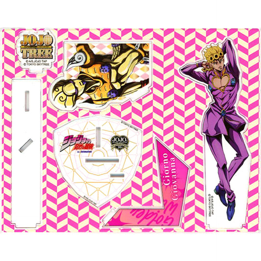 Giorno Giovanna & Gold Experience Acrylic Stand JOJOTREE JoJo's Bizarre Adventure in TOKYO SKYTREE [USED]