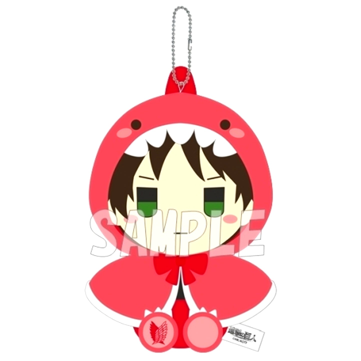 Eren Yeager Attack on Titan Gyaokore Plush Keychain [USED]