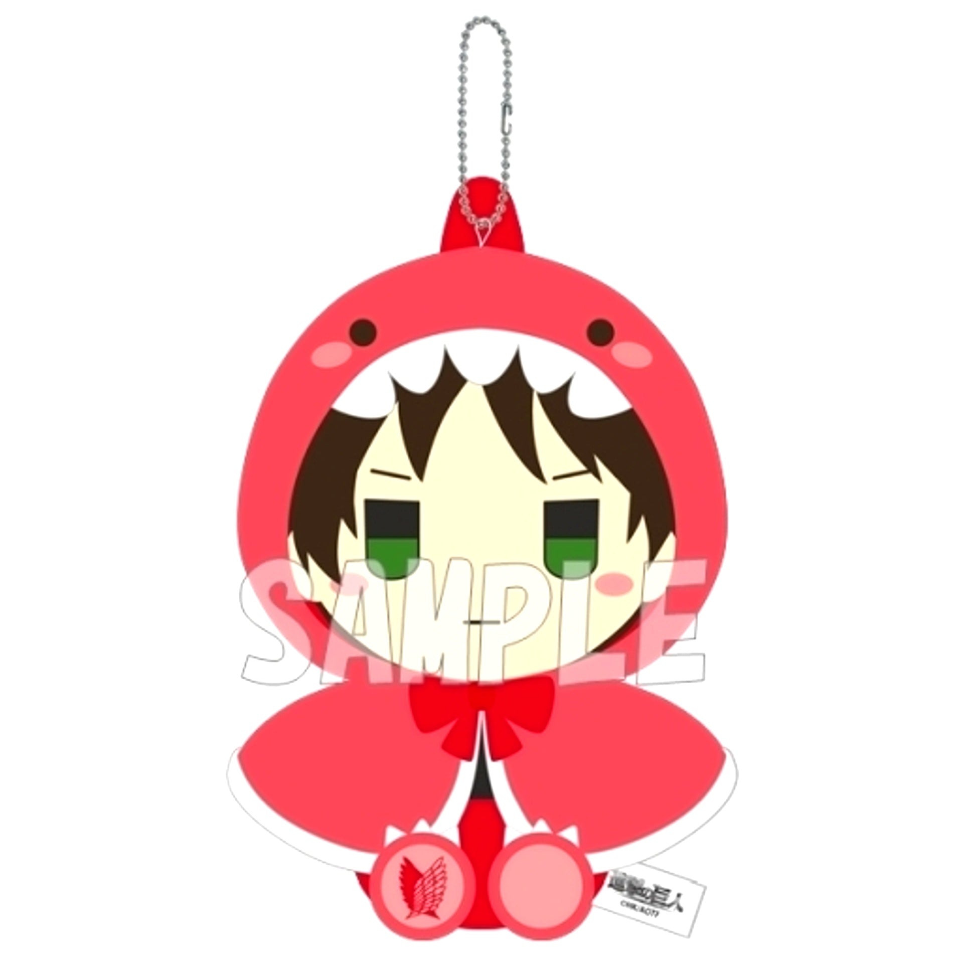 Eren Yeager Attack on Titan Gyaokore Plush Keychain [USED]