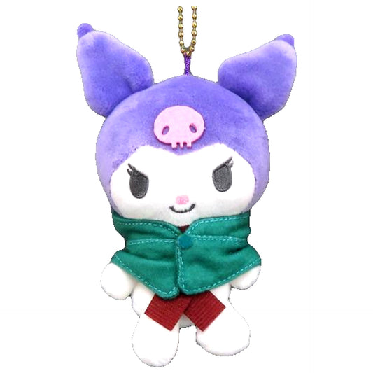 Attack on Titan X Sanrio Characters Mikasa Ackerman Kuromi Munyugurumi Ball Chain Mascot Keychains [USED]