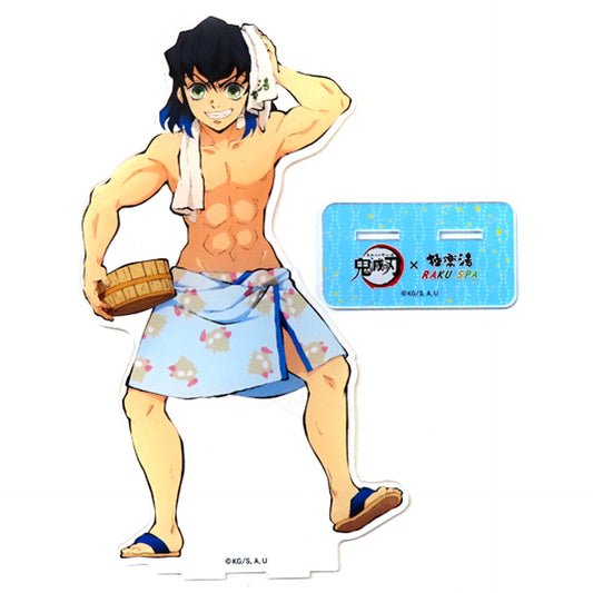 Inosuke Hashibira Demon Slayer x Gokurakuyu RAKU SPA They are Back! Tanjiro and Friends Relaxing Holiday Big Acrylic Stand [USED]