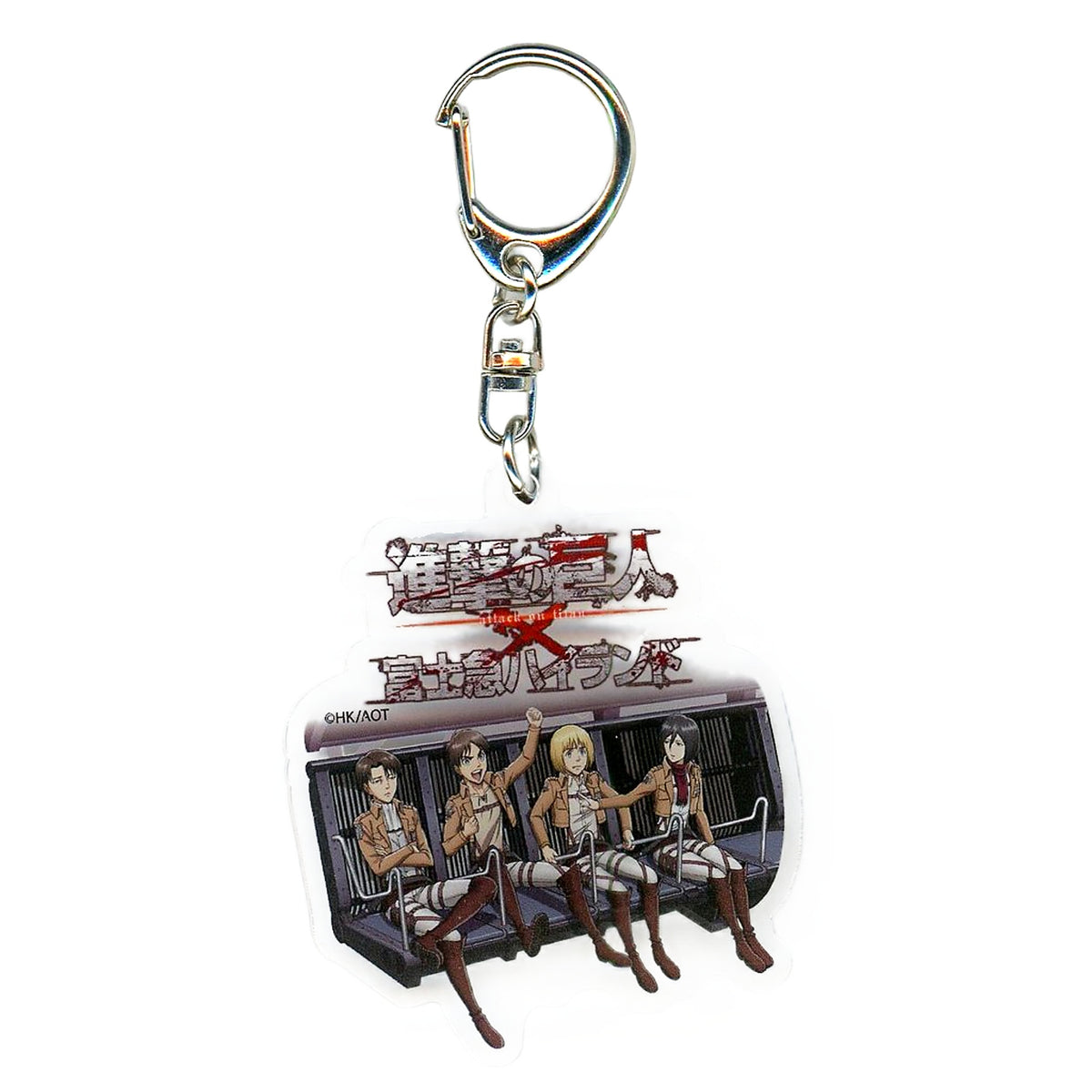 Ellen Yeager & Others Vehicle Attack on Titan Acrylic Keychain Fuji-Q Highland Limited [USED]