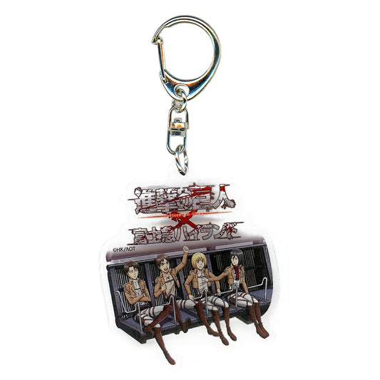 Ellen Yeager & Others Vehicle Attack on Titan Acrylic Keychain Fuji-Q Highland Limited [USED]