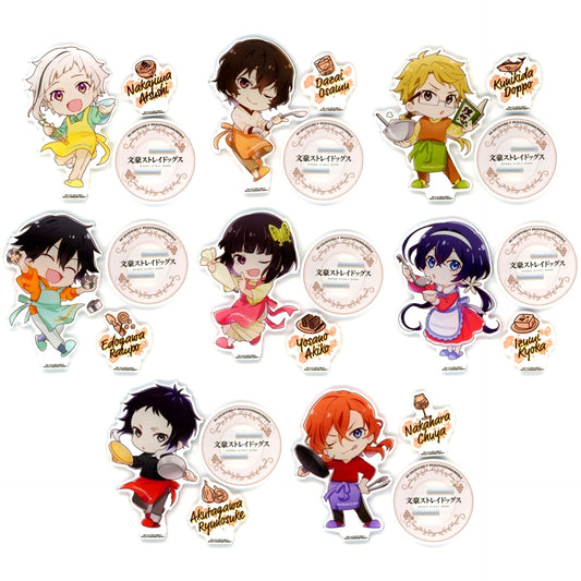 Set of 8 Bungo Stray Dogs x AniCook in cookpadLive cafe Bunsuto Festival Acrylic Stand [USED]