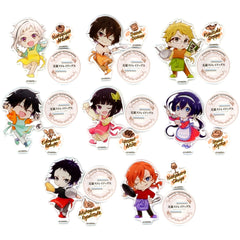 Set of 8 Bungo Stray Dogs x AniCook in cookpadLive cafe Bunsuto Festival Acrylic Stand [USED]