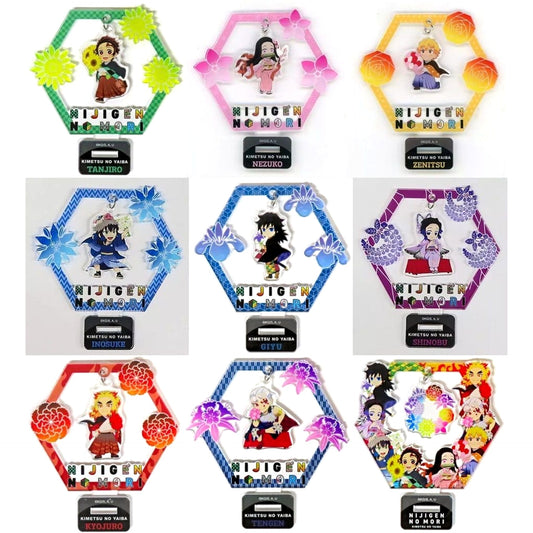 Tanjiro Kamado & Others Nijigennomori X Demon Slayer: Kimetsu no Yaiba All 9 Types Set Yurayura Acrylic Stand Nijigen no Mori Demon Slayer 2nd Edition Limited [USED]