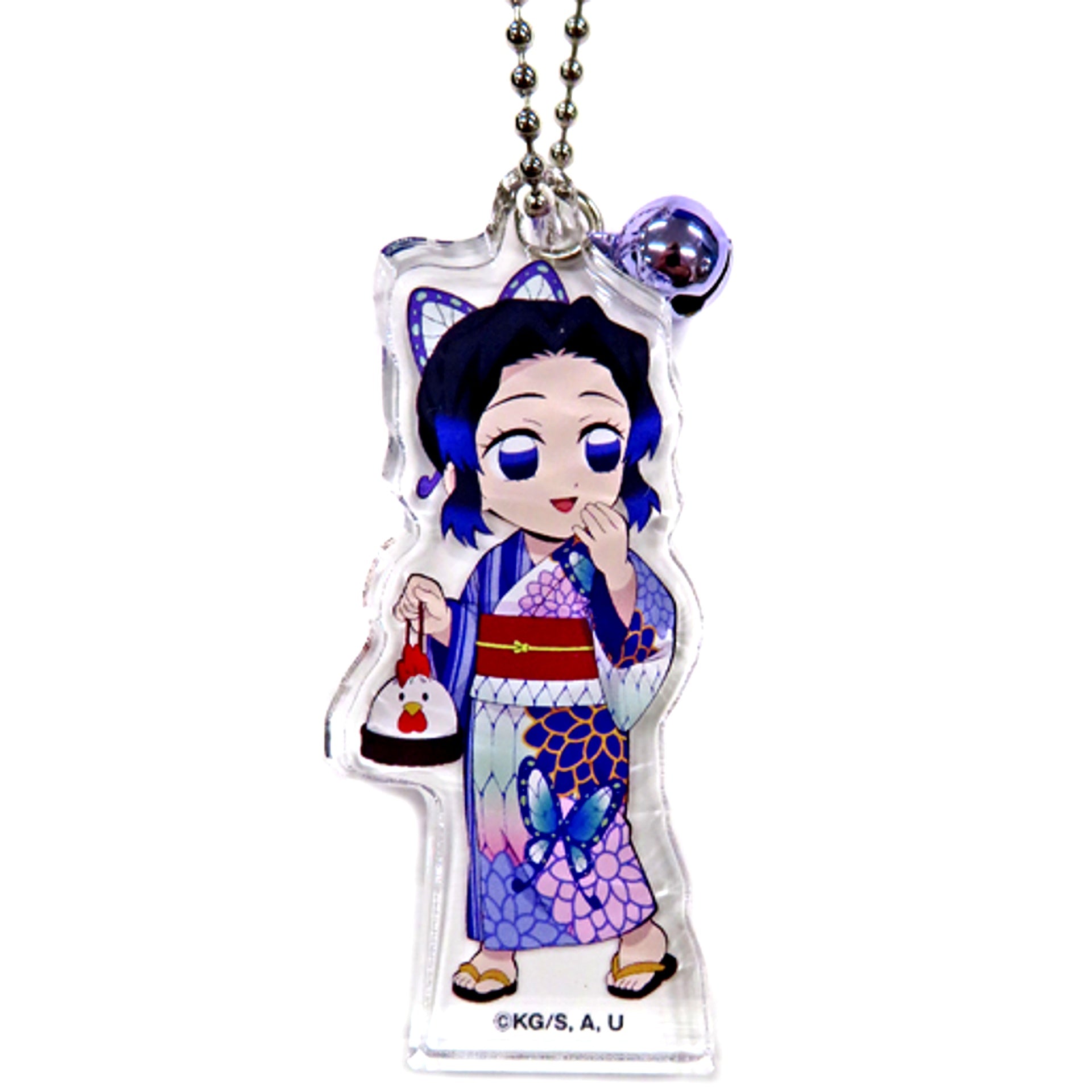 Shinobu Kocho Demon Slayer Lawson Campaign Extra Thick Acrylic Keychain [USED]