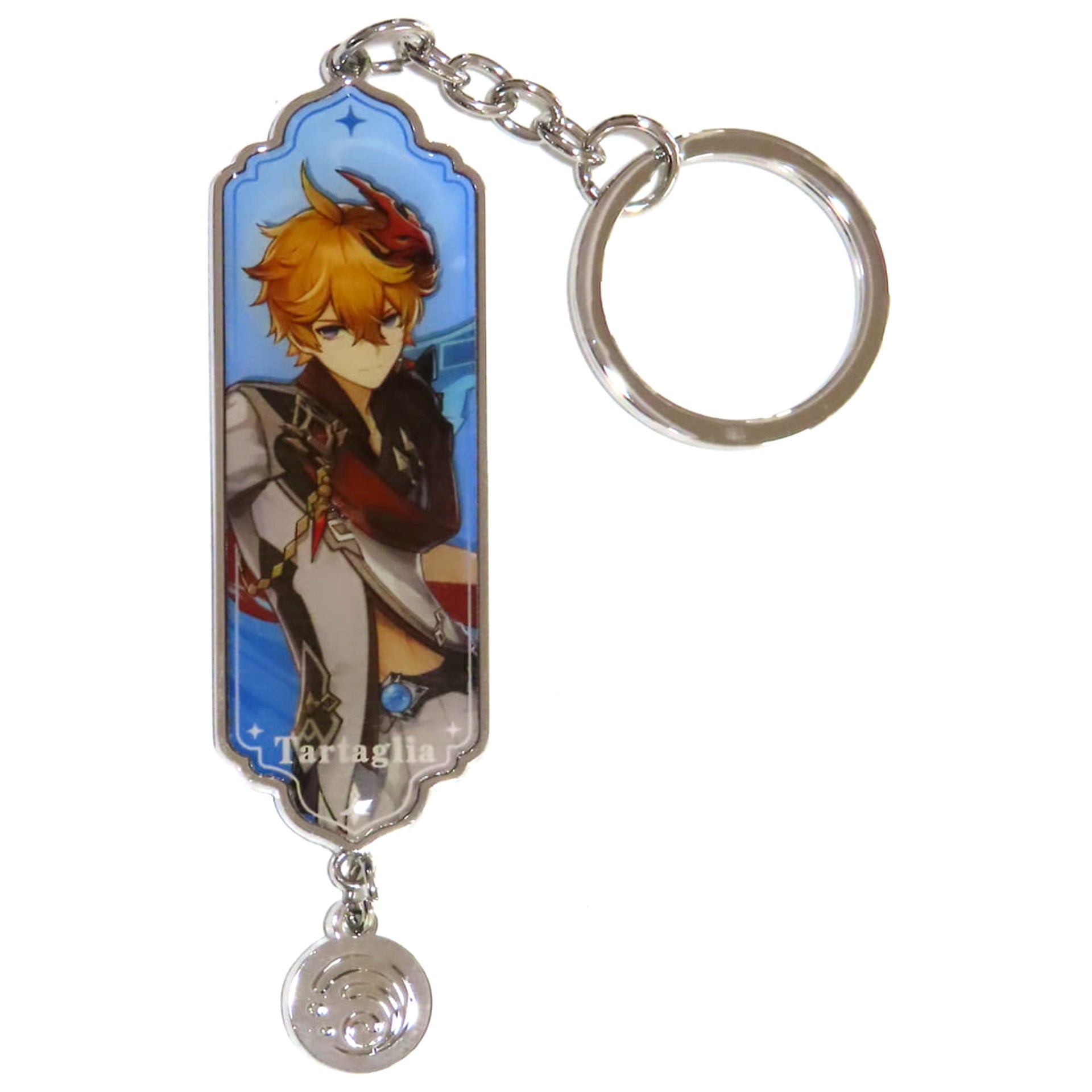 Genshin Tartaglia Farewell to the Winter Nation Character Metal Epoxy Keyring Keychains [USED]