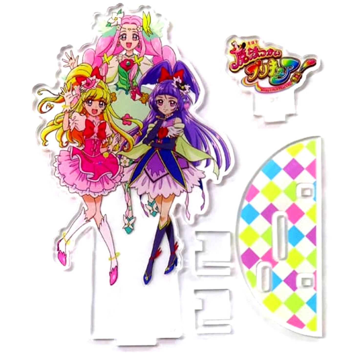 Cure Miracle and Cure Magical and Cure Felice Mahoutsukai Precure! Pretty Pick-Up Acrylic Stand Pretty Store Limited [USED]