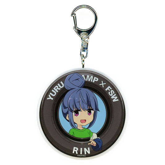 Laid-Back Camp Rin Shima FSW Collaboration Keychain Spectator Camp Ver. Fuji Speedway Limited Keychains [USED]