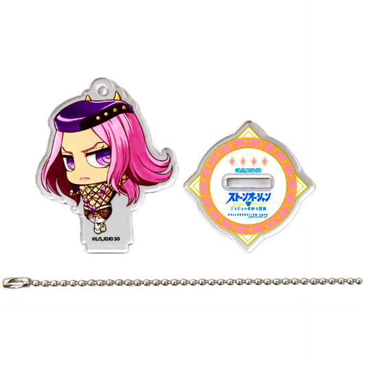 Narciso Anasui JoJo's Bizarre Adventure Part 6: Stone Ocean Random Acrylic Stand Keychain Collaboration Cafe Powered By Animax Cafe+ Limited [USED]