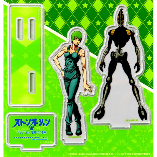 Foo Fighters Etro Ver. / Body Ver. Twin Acrylic Stand JoJo's Bizarre Adventure Part 6 Stone Ocean Collabo Cafe powered by Animax Cafe+ [USED]