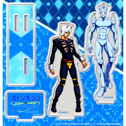 Weather Report User Stand Twin Acrylic Stand JoJo's Bizarre Adventure Part 6 Stone Ocean Collaboration Cafe powered by Animax Cafe [USED]