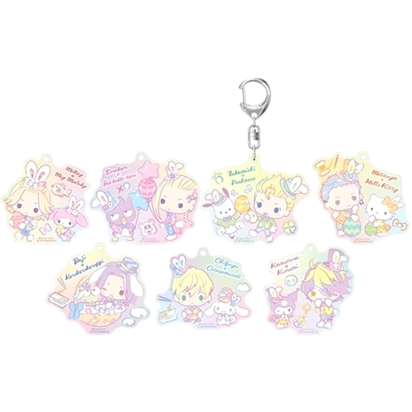 Tokyo Revengers X Sanrio Characters Manjiro Sano & Others Acrylic Keychain Easter Ver. All 7 Types Set Keychains [USED]