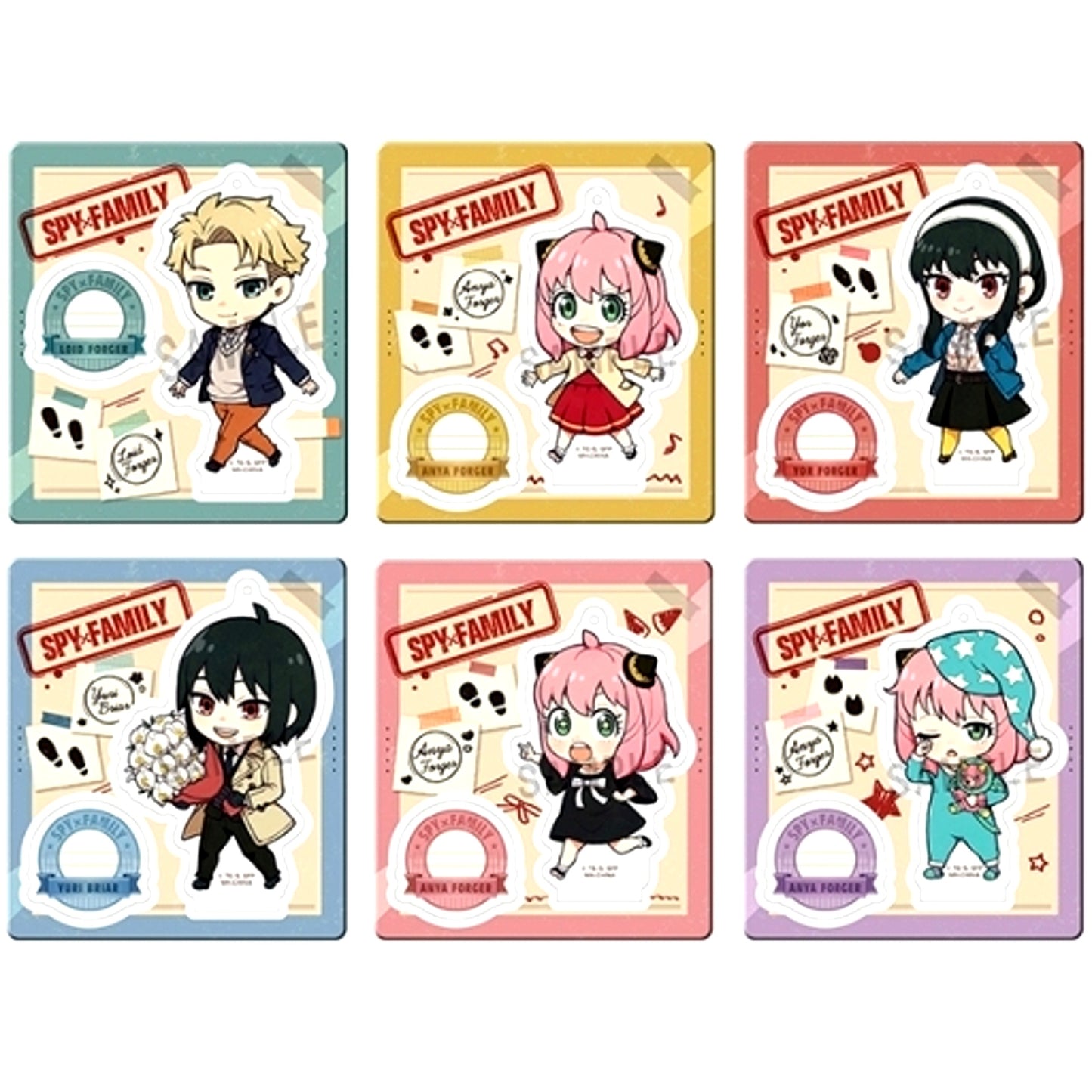Set of 6 Spy x Family Tokotoko Acrylic Stand [USED]