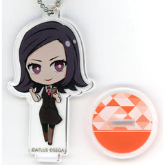 Persona 2: Eternal Punishment Protagonist Chibi Acrylic Keychain with Stand P2 Sega Collaboration Cafe Persona 25th Anniversary Latter Period Exclusive Keychains [USED]