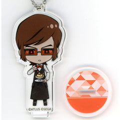 Persona Katsuya Suo Chibi Acrylic Keychain with Stand P2 Sega Collaboration Cafe Persona 25th Anniversary Latter Period Exclusive Keychains [USED]