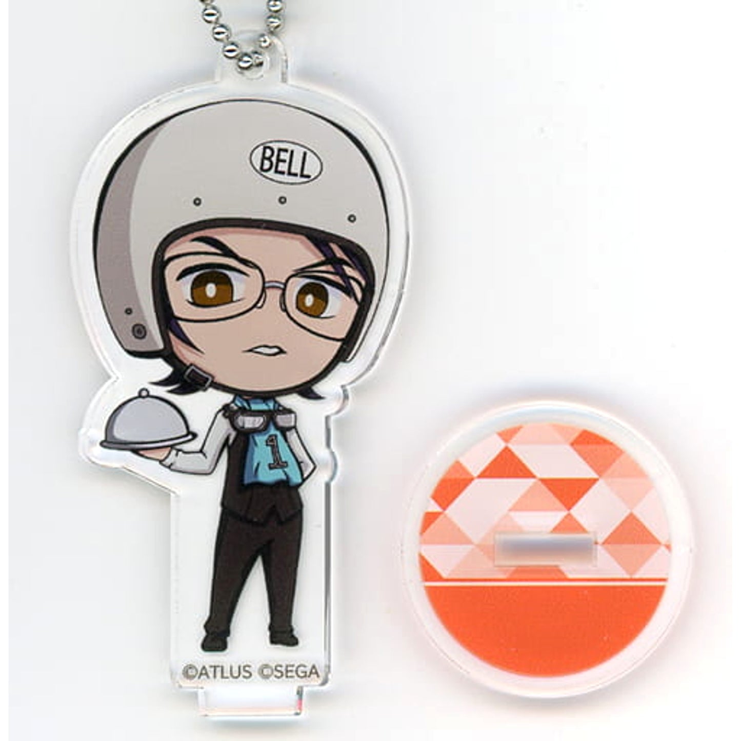 Persona Kei Nanjo Chibi Acrylic Keychain with Stand P2 Sega Collaboration Cafe Persona 25th Anniversary Latter Period Exclusive Keychains [USED]