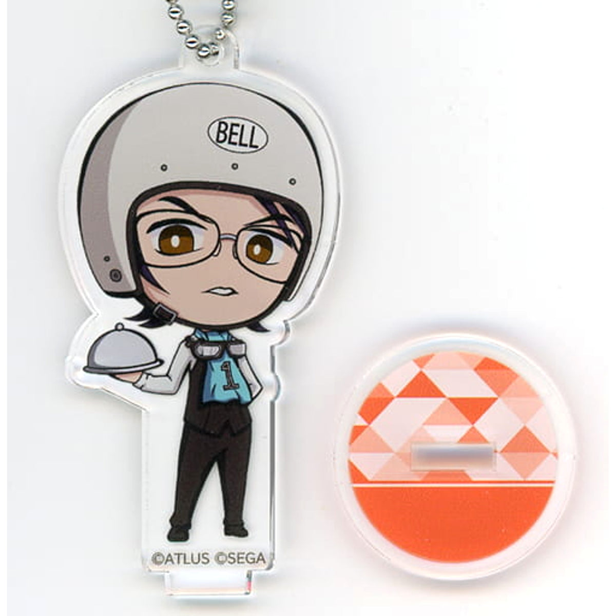 Persona Kei Nanjo Chibi Acrylic Keychain with Stand P2 Sega Collaboration Cafe Persona 25th Anniversary Latter Period Exclusive Keychains [USED]
