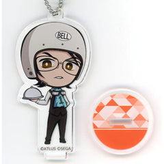 Persona Kei Nanjo Chibi Acrylic Keychain with Stand P2 Sega Collaboration Cafe Persona 25th Anniversary Latter Period Exclusive Keychains [USED]