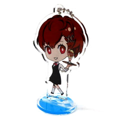 Persona 3 Portable Protagonist Woman Chibi Acrylic Keychain with Stand P3 Sega Collaboration Cafe Persona 25th Anniversary Latter Period Exclusive Keychains [USED]