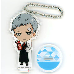 Persona Akihiko Sanada Chibi Acrylic Keychain with Stand P3 Sega Collaboration Cafe Persona 25th Anniversary Latter Period Exclusive Keychains [USED]