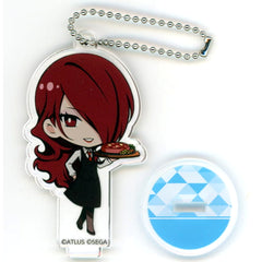 Persona Mitsuru Kirijo Chibi Acrylic Keychain with Stand P3 Sega Collaboration Cafe Persona 25th Anniversary Latter Period Exclusive Keychains [USED]