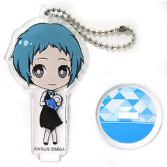 Persona Fuka Yamagishi Chibi Acrylic Keychain with Stand P3 Sega Collaboration Cafe Persona 25th Anniversary Latter Period Exclusive Keychains [USED]