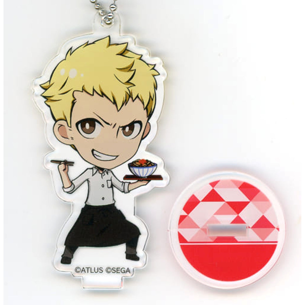 Persona Ryuji Sakamoto Chibi Acrylic Keychain with Stand P5 Sega Collaboration Cafe Persona 25th Anniversary Latter Period Exclusive Keychains [USED]