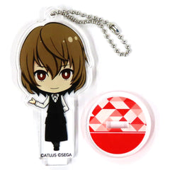 Persona Goro Akechi Chibi Acrylic Keychain with Stand P5 Sega Collaboration Cafe Persona 25th Anniversary Latter Period Exclusive Keychains [USED]