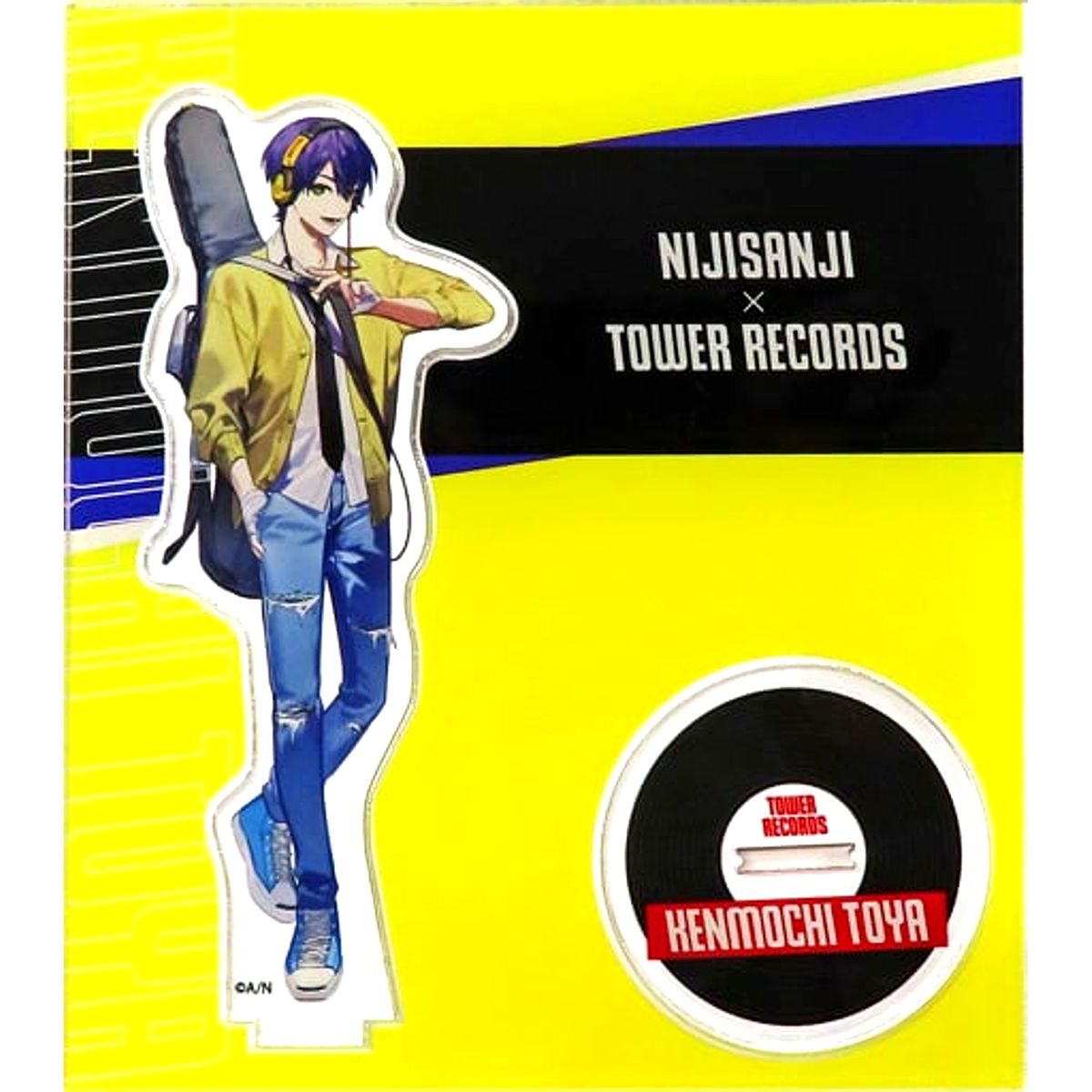 Toya Kenmochi Acrylic Stand Virtual YouTuber Nijisanji Tower Records Cafe [USED]