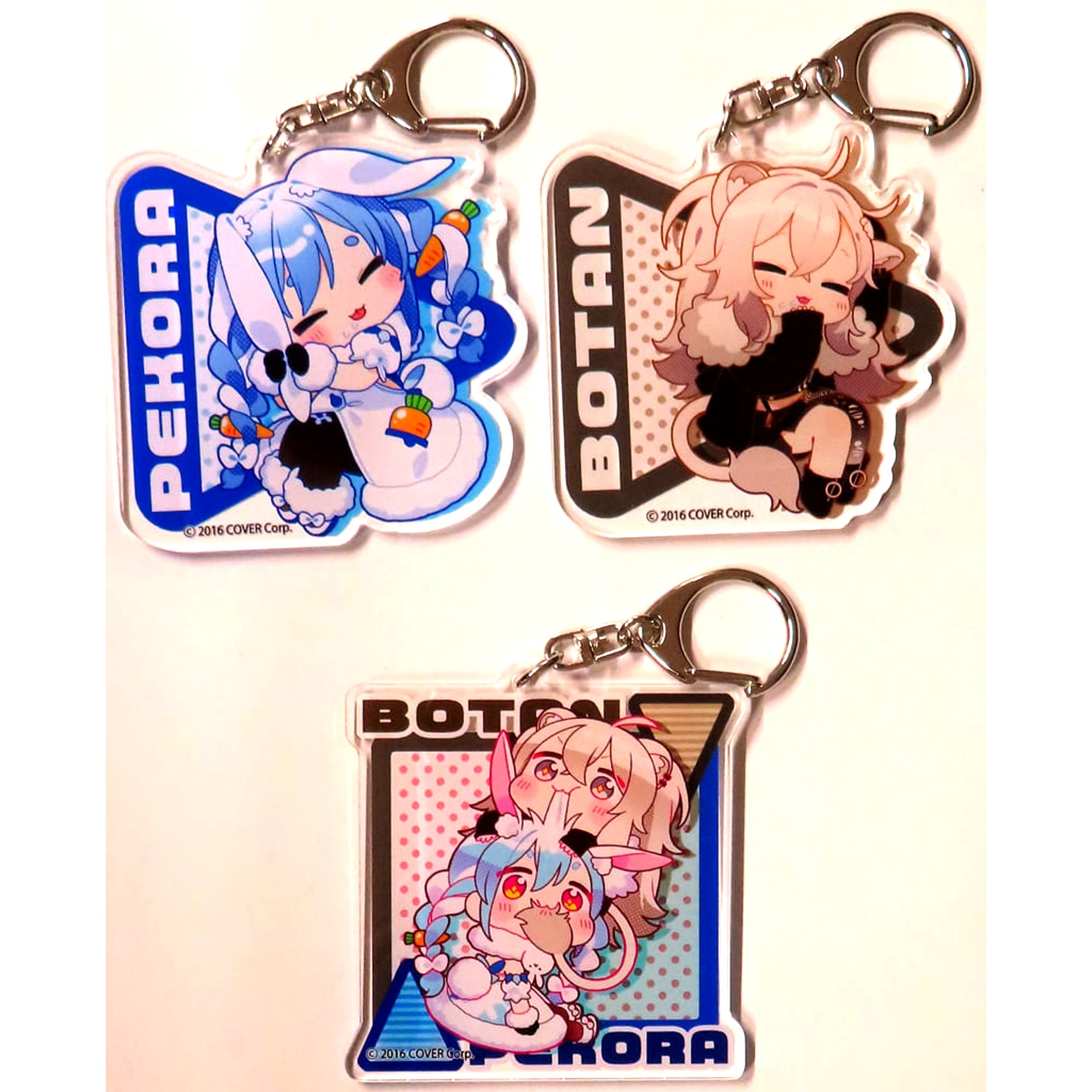 Virtual YouTuber hololive Acrylic Keyholder Complete Set of 3 hololive x MOLLY.ONLINE Vol.9 [USED]