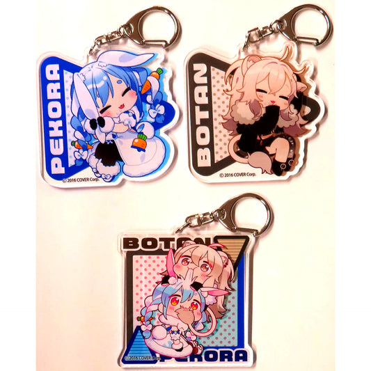 Virtual YouTuber hololive Acrylic Keyholder Complete Set of 3 hololive x MOLLY.ONLINE Vol.9 [USED]